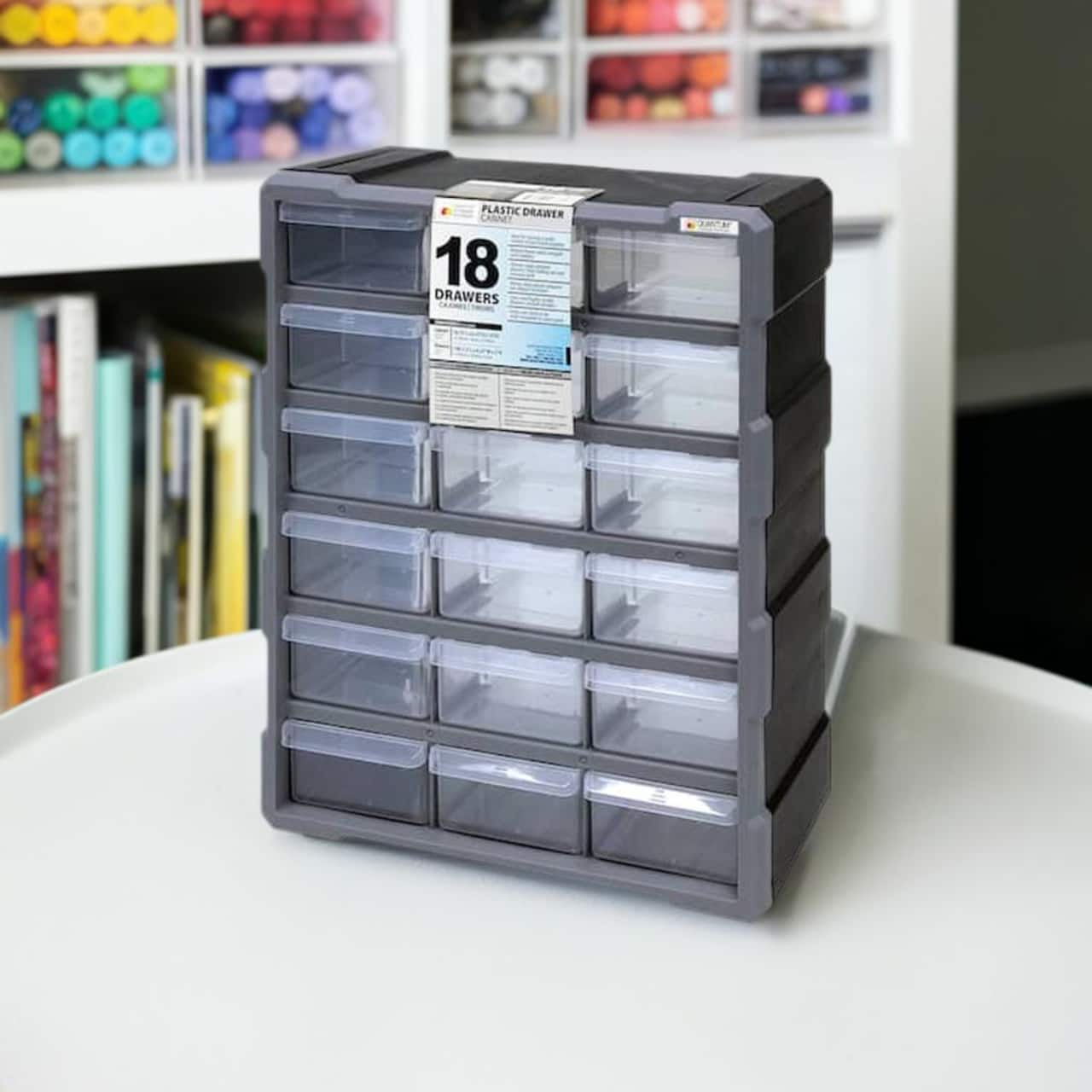 Quantum Storage Systems® Black & Gray 18-Drawer Cabinet